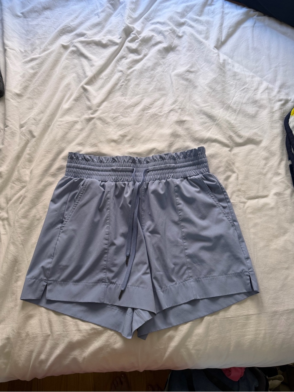 Abercrombie & Fitch Pale Blue Athletic Drawstring Shorts